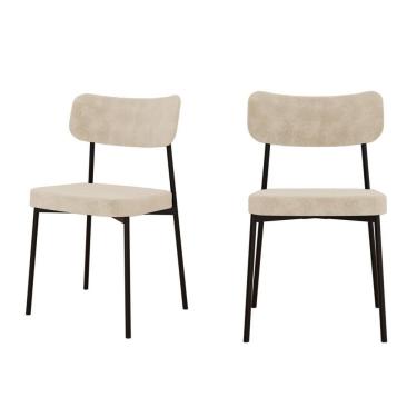 Imagem de Kit Com 2 Cadeiras Para Sala De Jantar Mona Yescasa Vanilla