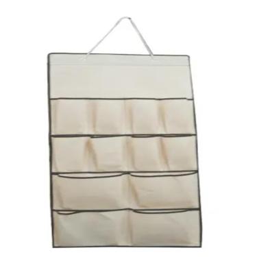 Imagem de Sapateira Porta Parede Organizador Vertical Sapatos Acessorios Flexivel 12 Nichos Divisorias Grande