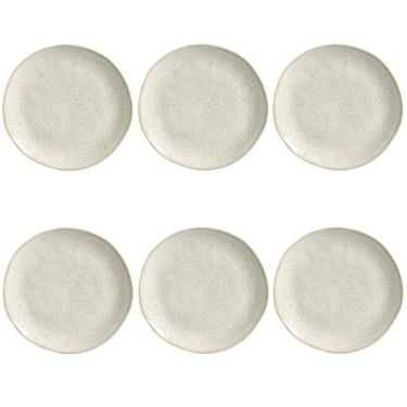 Imagem de Conjunto De Pratos Rasos 06 Peças Orgânico Vanilla Porto Brasil