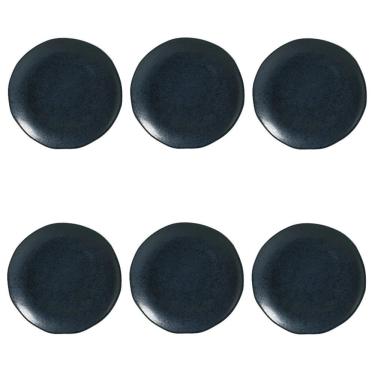 Imagem de Conjunto De Pratos Rasos 06 Peças Orgânico Night Blue Porto Brasil