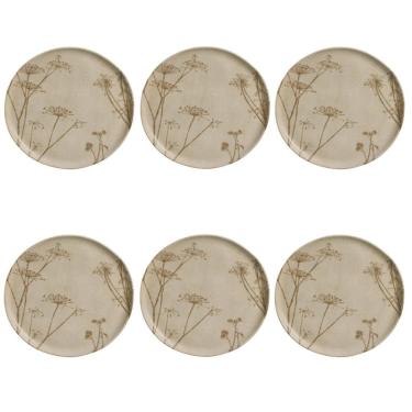 Imagem de Conjunto De Pratos Rasos 06 Peças Bio Cyperus Porto Brasil