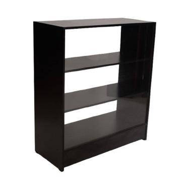 Imagem de Balcão Expositor Com Vidro 100% Mdf Preto - Suprema Móveis