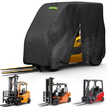 Imagem de Hocamel Capa De Proteção Para Empilhadeira Todas As Condições Climáticas, À Prova D'Água 600D, Adequada Empilhadeiras Até 8000 Lb, Contra Sol, Chuva, Neve E Raios Uv, Com Zíper, Tiras Refletivas, Fi