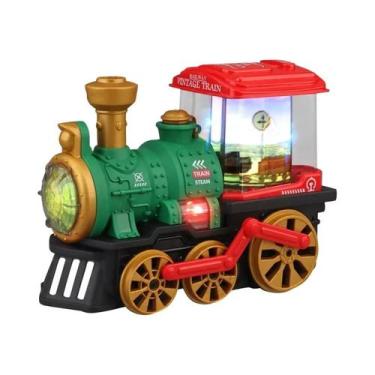 Imagem de Locomotiva Elétrica De Brinquedo Para Meninos, Locomotiva a Vapor Com 