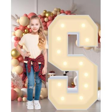Imagem de GGPL Números De Letreiro Multifuncionais 1,2 M, Placa Plástico Corrugado, Montagem Rápida Em 5 Minutos Sem Ferramentas, Para Decoração Festas, Desmontável Placas Jardim Branco, Cartolina (Letras S)