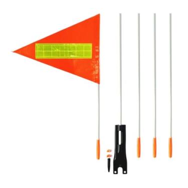 Imagem de rockible Bandeira de bicicleta com mastro para crianças Bandeira de bicicleta de alta visibilidade para crianças Cadeiras com rodas, 30cm
