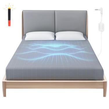 Imagem de Lençóis de aterramento King, tapete de aterramento para cama, 5% fibra de prata 95% algodão orgânico, lençol de aterramento para melhorar o sono, alívio da dor e bem-estar. (Cinza, King)