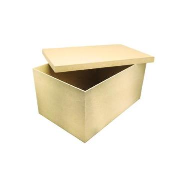 Imagem de Kit 30 Caixa Retangular Tampa de Sapato 30x25x15 Mdf Madeira - ATACADÃ