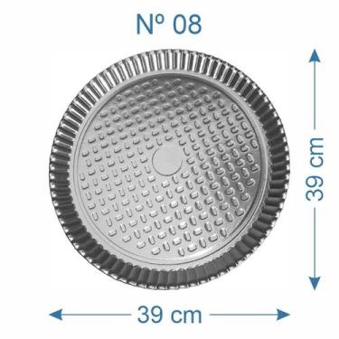 Imagem de 5 Prato de Bolo Salgado Laminado Prateado Nº8 - AAZ