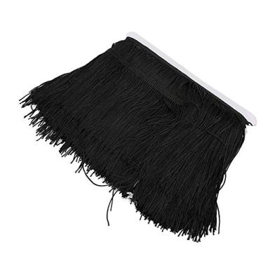 Imagem de YOUTHINK 14 Cm Fringe Torture Polyester Top Banda de Revestimento Sewei Diy Diy Acessórios de Roupas de Cortina, Decoração de Roupas Latinas de Alta Coloração, Borda de 10 Anos de Comprimento para Diferentes Figurinos de Palco, Amarelo/bege Dourado (Preto)