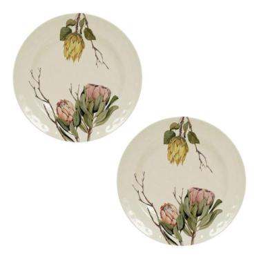 Imagem de Kit 2 Pratos De Melamina Plástico Comida Brasileira Barzinho - Florart