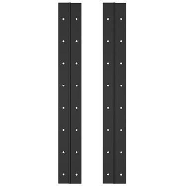 Imagem de Dobradiça de piano resistente, 45,7 cm de comprimento x 6,8 cm de largura, dobradiças de piano preto, 0,2 cm de espessura, dobradiças contínuas e de piano para móveis de madeira, caixas de armazenamento de ferramentas, armários, dobradiças de porta