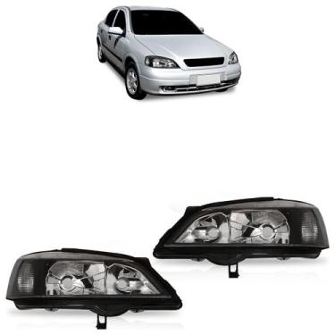 Imagem de Farol Dianteiro Astra 1998 1999 2000 2001 2002 Máscara Negra Lisa Acrí