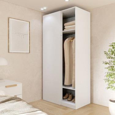 Imagem de Módulo De Canto Linear Closet Sem Porta Jade Cabecasa Madeiramadeira Branco