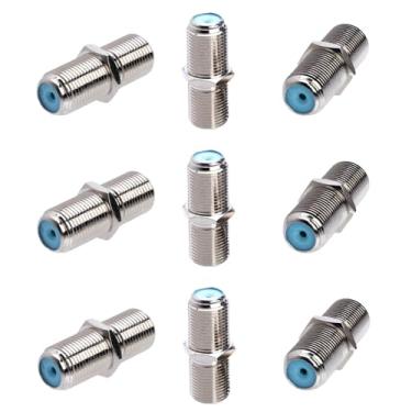Imagem de Conector de acoplador fêmea para fêmea F81, adaptador de extensão de cabo coaxial tipo F de 3 GHz para Internet de alta velocidade e satélite (100 peças)