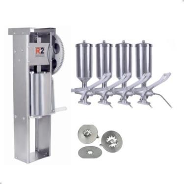 Imagem de Kit Churros com 1 Masseira Engrenagem E 4 Doceiras 2 Litros R2