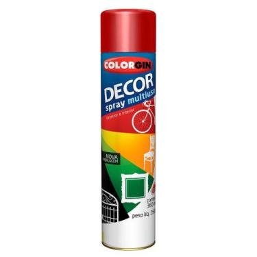 Imagem de Spray Decor Multiuso Metálico Vermelho 360ml - Colorgin - Uso Interno 