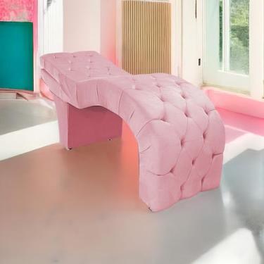 Imagem de Maca Estética com Encosto Dobrável Facial Capitonê Cílios Salão P02 Su