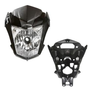 Imagem de Farol Titan 160 Preto Com Logo + Tampa Traseira Painel - Plasmoto