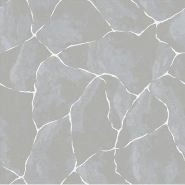 Imagem de Papel de Parede Vip1006 Marmore Prata - Rolo Fechado de 53cm x 10M - O