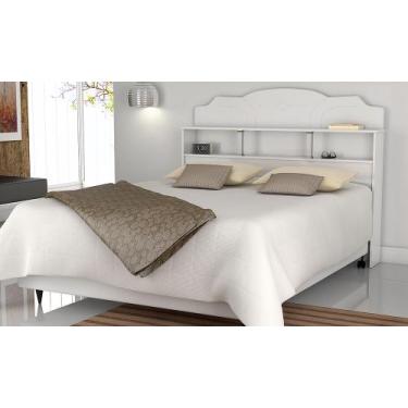 Imagem de Cabeceira Estrela Casal 1,40 Com Prateleiras - Essencial Detalhe, Bran