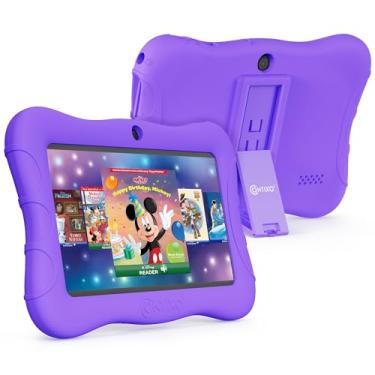 Imagem de Contixo Tablet infantil de 7 polegadas – Tablet Android V9A de 32 GB para idades de 3 a 7 anos, controles parentais, 50 livros de histórias da Disney exclusivos pré-carregados, WiFi, capa à prova de