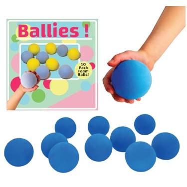 Imagem de Johnny World Ballies – Pacote com 10 das melhores bolas de espuma macia para crianças – Diversão saltitante interna e externa – bolas seguras, leves e coloridas para jogos, aprender e brincar!