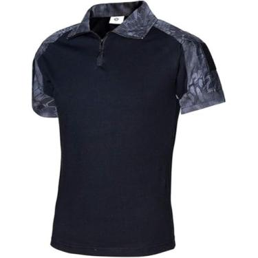 Imagem de Camisa Polo De Manga Curta Ao Ar Livre Camuflagem Do Deserto Uniforme Militar Tático Absorver Suor Caça Homens Combate Exército Terno, Color1, S