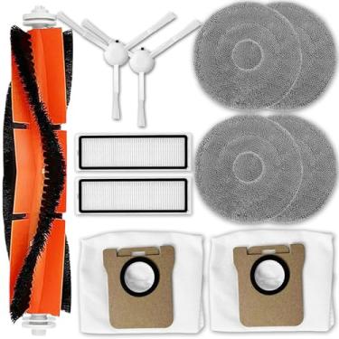 Imagem de Kit de substituição compatível com Xiaomi Robot Vacuum X20 Max, X20 Pro, X20 Plus, X20 Plus, X20+, X10 Plus, escova lateral principal escova lateral saco de poeira pano de esfregão HEPA