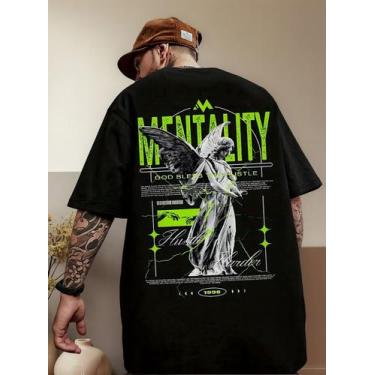 Imagem de Camiseta Masculina Oversized Streetwear Academia Mentality - Helvog, P