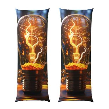 Imagem de Capa de travesseiro corporal com zíper oculto, fronha longa de microfibra macia e respirável para travesseiro corporal, capas de travesseiro de lâmpada para presente de dormir 50 x 137 cm