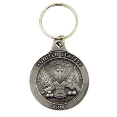 Imagem de Chaveiro de medalha de São Miguel do exército dos Estados Unidos, 3,17 cm