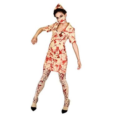 Imagem de KalcyKizz Fantasia feminina de enfermeira zumbi para Halloween (G)