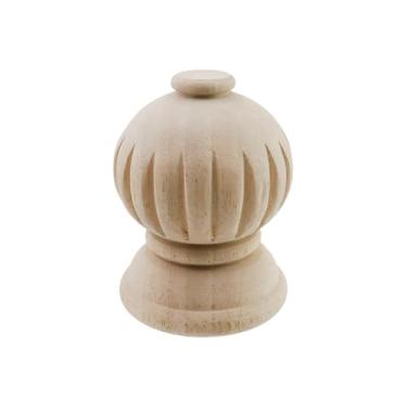 Imagem de Chinflly Acabamentos decorativos de madeira, 9 cm de largura x 12 cm de altura para acabamento de poste de cama, acabamentos de madeira inacabados decorativos, varão, escadas, artesanato DIY para uso