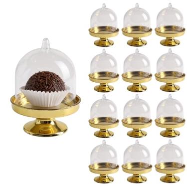 Imagem de Kit 12 Enfeite Mini Cúpula para Doce ou Lembrancinha Festa Casamento Cha Bebe Aniversário 8 x 5,5cm
