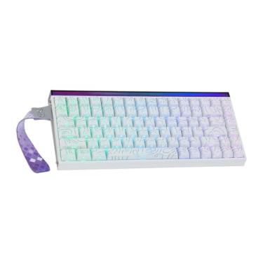 Imagem de MechLands Teclado magnético para jogos Aula Hero84 HE com fio, teclado de efeito Hall rápido com atuação ajustável de 0,01 mm, sondagem de 8 kHz, amortecimento de som de 5 camadas, caixa de luz RGB e