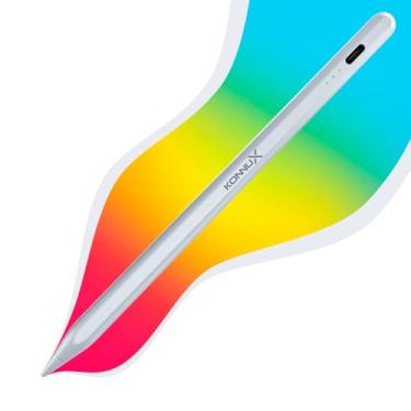 Imagem de Caneta para Ipad 2018 a 2024 - Pencil Konnux KX Prime - Sensível à Inclinação, Rejeição de Palma, Fixação Magnética, Carga Rápida USB-C, 10h de Uso com indicador, Sem Delay, Desempenho Profissional.