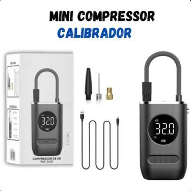 Imagem de Compressor de Ar Portátil 150 PSI  Ideal para Pneus de Carro, Moto e B