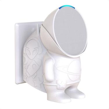Imagem de Suporte De Tomada Parede Astronauta Alexa Echo Pop (Branco)