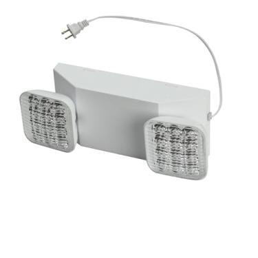 Imagem de Apmeetlux Plug in Luzes de emergência para casa comercial falha de energia 4 horas 300lm LED luminárias de emergência comerciais com bateria reserva recarregável ajustável duas cabeças AC85-277V