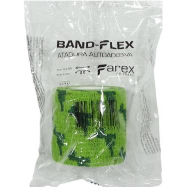 Imagem de Atadura 5 cm verde com desenho anti lambedura band-flex autoadesiva pa