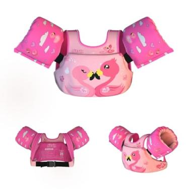 Imagem de Boia de Braço Colete Infantil Salva Vidas Piscina Ajustável (Flamingo)
