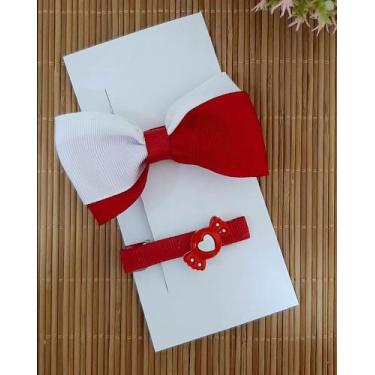 Imagem de Kit 02 Laço Presilha de Cabelo CLIP HAIR Bico de Pato Infantil Bebê Co