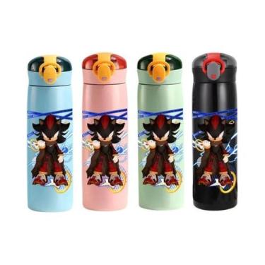 Imagem de Copo Infantil De Aço Inoxidável Isolado Com Canudo De 460ml, Garrafa P