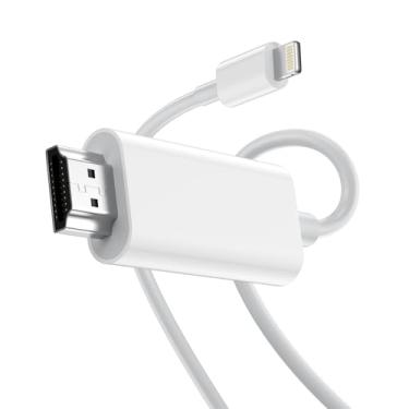 Imagem de Cabo adaptador Lightning para HDMI certificado Apple MFi de 2 metros, conector de tela de sincronização AV digital HD 1080p para iPhone 14 13 12 11 XS XR X 8 iPad iPod para TV, projetor, monitor (sem