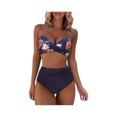 Imagem de Maiô Feminino Cintura Alta com Detalhe em Fenda - Biquini Sexy em Duas