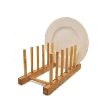 Imagem de Suporte Escorredor De Louça De Bambu 6 Divisórias - CASITA