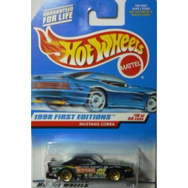 Imagem de Hot Wheels Mustang Cobra Black 1998 First Editions Series #18 of 40 Basic Car 1:64 Scale Series Collector #665