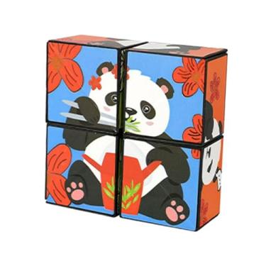 Imagem de Amagogo Cubos de quebra-cabeça 3D transformadores, jogos portáteis, giram suavemente, quebra-cabeça de geometria transformadora de cubo de jogo cerebral para