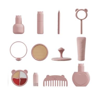 Imagem de Dynwave 12pcs fingindo kits de maquiagem crianças fingem brincar para meninas habilidades finas de fino conjunto cosmético Kits de brinquedos de maquiagem